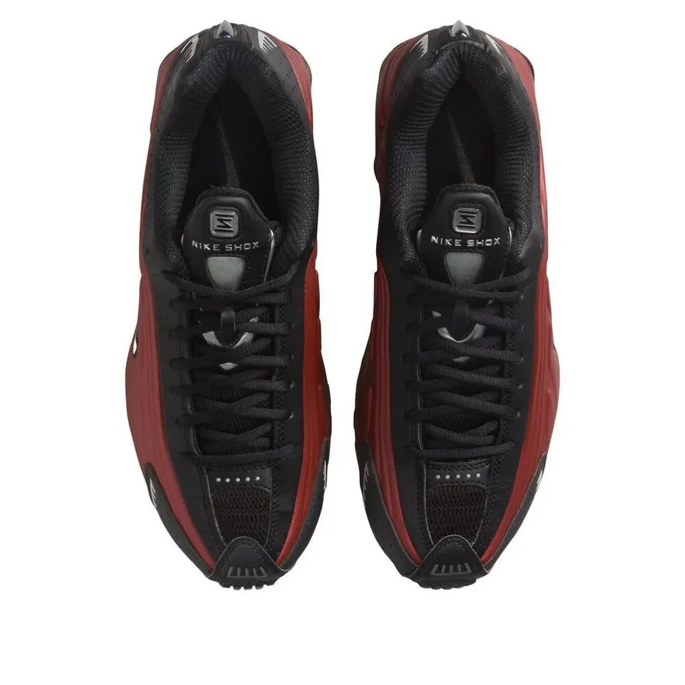Nike Shox R4 Black Team Red Metallic Silver AR3565-009 Women’s Size 10 Men’s 8.5